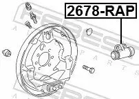 Radbremszylinder Hinterachse FEBEST 2678-RAP Bild Radbremszylinder Hinterachse FEBEST 2678-RAP