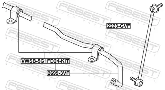 Stabilisator, Fahrwerk Vorderachse FEBEST 2699-3VF Bild Stabilisator, Fahrwerk Vorderachse FEBEST 2699-3VF