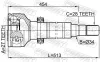 Gelenksatz, Antriebswelle FEBEST 2711-XC60S6RH Bild Gelenksatz, Antriebswelle FEBEST 2711-XC60S6RH