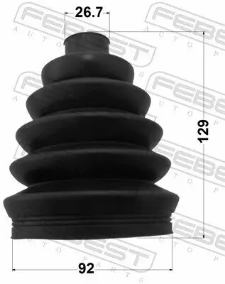 Faltenbalgsatz, Antriebswelle Vorderachse radseitig FEBEST 2717P-S80 Bild Faltenbalgsatz, Antriebswelle Vorderachse radseitig FEBEST 2717P-S80