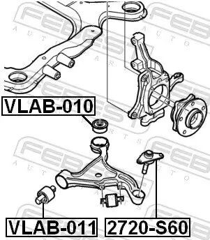 Trag-/Führungsgelenk FEBEST 2720-S60 Bild Trag-/Führungsgelenk FEBEST 2720-S60