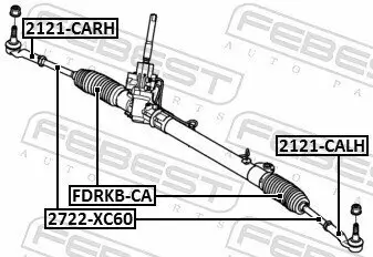 Axialgelenk, Spurstange Vorderachse FEBEST 2722-XC60 Bild Axialgelenk, Spurstange Vorderachse FEBEST 2722-XC60