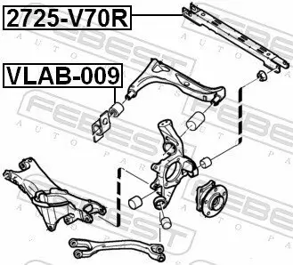 Lenker, Radaufhängung Hinterachse FEBEST 2725-V70R Bild Lenker, Radaufhängung Hinterachse FEBEST 2725-V70R