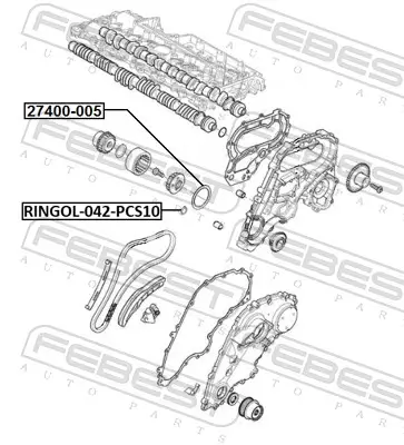 Dichtring, Ölkühler (Schmierung) FEBEST 27400-005 Bild Dichtring, Ölkühler (Schmierung) FEBEST 27400-005