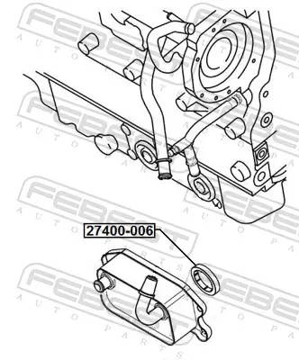 Dichtring, Ölkühler (Schmierung) FEBEST 27400-006 Bild Dichtring, Ölkühler (Schmierung) FEBEST 27400-006