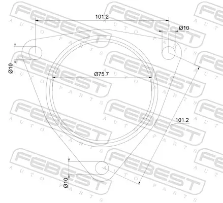 Dichtung, Abgasrohr FEBEST 27492-001 Bild Dichtung, Abgasrohr FEBEST 27492-001