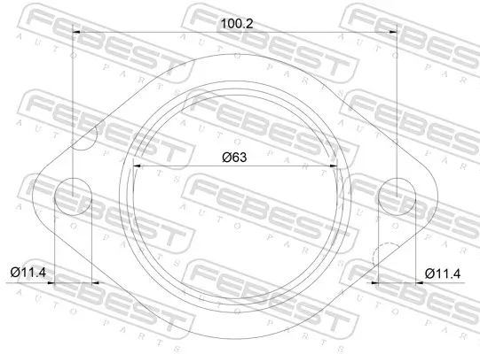 Dichtung, Abgasrohr FEBEST 27492-002 Bild Dichtung, Abgasrohr FEBEST 27492-002