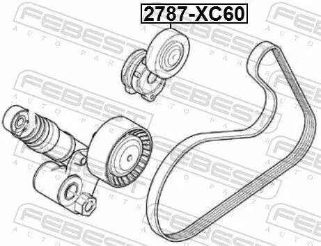 Spannrolle, Keilrippenriemen FEBEST 2787-XC60 Bild Spannrolle, Keilrippenriemen FEBEST 2787-XC60