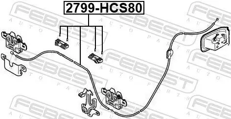 Motorhaubenzug FEBEST 2799-HCS80 Bild Motorhaubenzug FEBEST 2799-HCS80