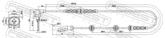 Sensor, Raddrehzahl Vorderachse FEBEST 28606-002 Bild Sensor, Raddrehzahl Vorderachse FEBEST 28606-002