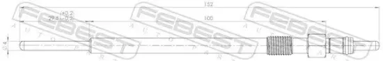 Glühkerze 11 V FEBEST 28642-002 Bild Glühkerze 11 V FEBEST 28642-002