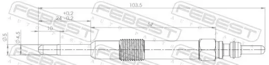 Glühkerze 11 V FEBEST 28642-003 Bild Glühkerze 11 V FEBEST 28642-003