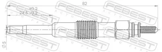 Glühkerze 11 V FEBEST 28642-004 Bild Glühkerze 11 V FEBEST 28642-004