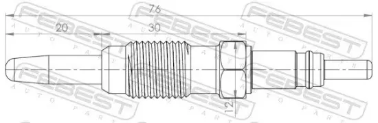 Glühkerze 11 V FEBEST 28642-005 Bild Glühkerze 11 V FEBEST 28642-005