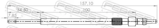 Glühkerze 4,4 V FEBEST 28642-006 Bild Glühkerze 4,4 V FEBEST 28642-006