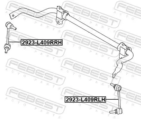Stange/Strebe, Stabilisator Hinterachse rechts FEBEST 2923-L409RRH Bild Stange/Strebe, Stabilisator Hinterachse rechts FEBEST 2923-L409RRH