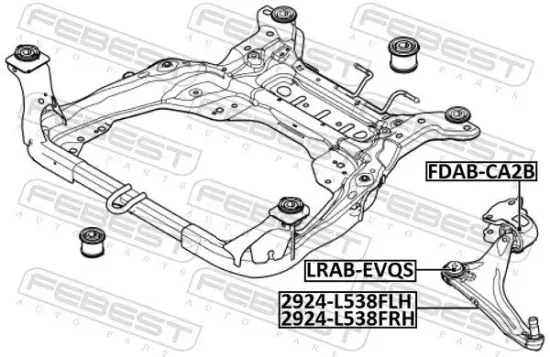 Lenker, Radaufhängung Vorderachse links FEBEST 2924-L538FLH Bild Lenker, Radaufhängung Vorderachse links FEBEST 2924-L538FLH