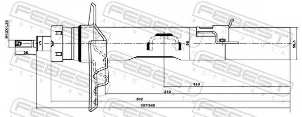 Stoßdämpfer FEBEST 29664168RR Bild Stoßdämpfer FEBEST 29664168RR