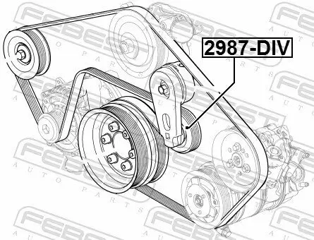 Spannrolle, Keilrippenriemen FEBEST 2987-DIV Bild Spannrolle, Keilrippenriemen FEBEST 2987-DIV
