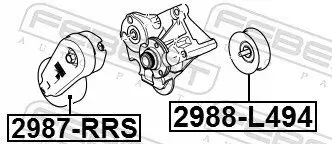 Spannrolle, Keilrippenriemen FEBEST 2987-RRS Bild Spannrolle, Keilrippenriemen FEBEST 2987-RRS