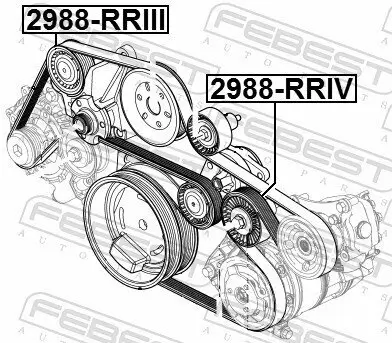 Umlenk-/Führungsrolle, Keilrippenriemen FEBEST 2988-RRIII Bild Umlenk-/Führungsrolle, Keilrippenriemen FEBEST 2988-RRIII
