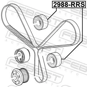 Umlenk-/Führungsrolle, Zahnriemen FEBEST 2988-RRS Bild Umlenk-/Führungsrolle, Zahnriemen FEBEST 2988-RRS