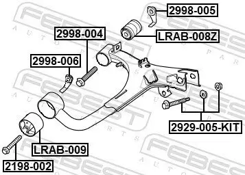 Befestigungsbolzen, Querlenker FEBEST 2998-004 Bild Befestigungsbolzen, Querlenker FEBEST 2998-004
