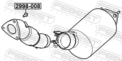 Schraube, Abgasanlage FEBEST 2998-008 Bild Schraube, Abgasanlage FEBEST 2998-008