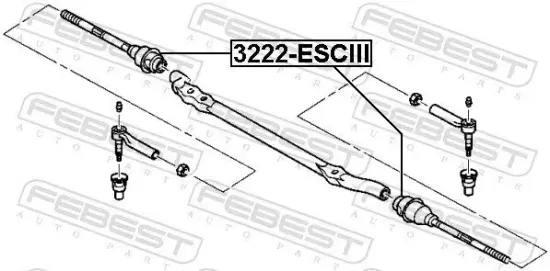 Axialgelenk, Spurstange FEBEST 3222-ESCIII Bild Axialgelenk, Spurstange FEBEST 3222-ESCIII