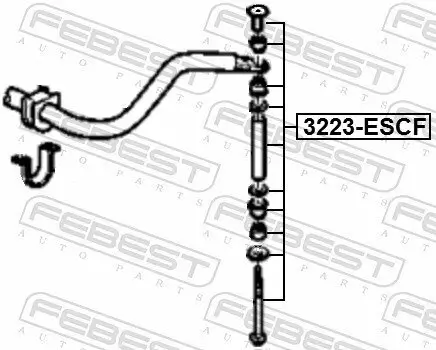 Stange/Strebe, Stabilisator Vorderachse FEBEST 3223-ESCF Bild Stange/Strebe, Stabilisator Vorderachse FEBEST 3223-ESCF