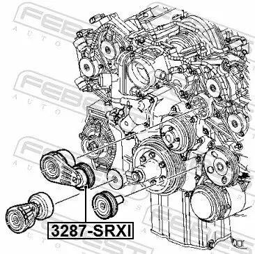 Spannrolle, Keilrippenriemen FEBEST 3287-SRXI Bild Spannrolle, Keilrippenriemen FEBEST 3287-SRXI