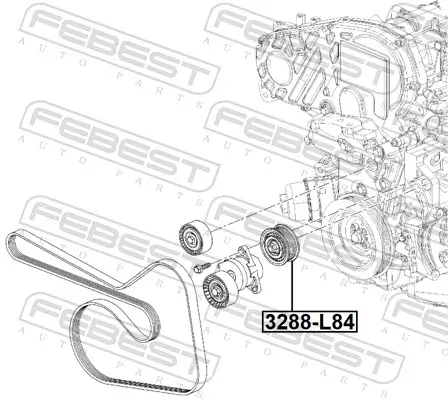 Umlenk-/Führungsrolle, Keilrippenriemen FEBEST 3288-L84 Bild Umlenk-/Führungsrolle, Keilrippenriemen FEBEST 3288-L84