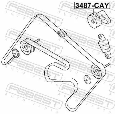 Spannrolle, Keilrippenriemen FEBEST 3487-CAY Bild Spannrolle, Keilrippenriemen FEBEST 3487-CAY