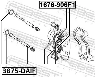 Reparatursatz, Bremssattel FEBEST 3875-DAIF Bild Reparatursatz, Bremssattel FEBEST 3875-DAIF