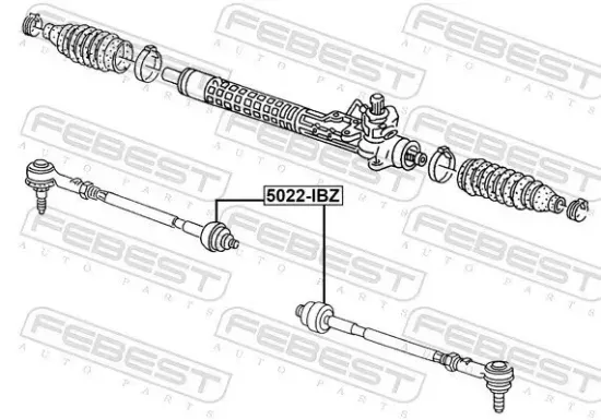 Axialgelenk, Spurstange Vorderachse FEBEST 5022-IBZ Bild Axialgelenk, Spurstange Vorderachse FEBEST 5022-IBZ