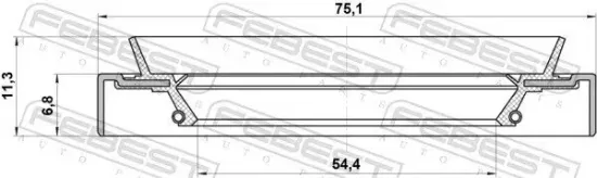 Dichtring, Radnabe FEBEST 56756511 Bild Dichtring, Radnabe FEBEST 56756511