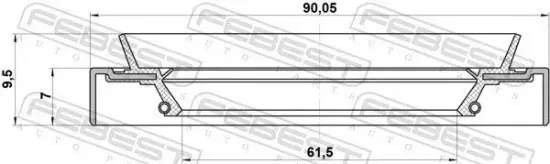 Dichtring, Radnabe FEBEST 6390710 Bild Dichtring, Radnabe FEBEST 6390710