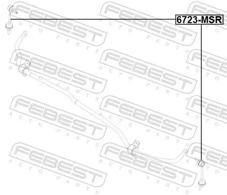Stange/Strebe, Stabilisator Hinterachse FEBEST 6723-MSR Bild Stange/Strebe, Stabilisator Hinterachse FEBEST 6723-MSR