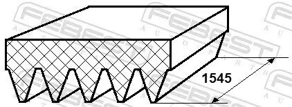 Keilrippenriemen FEBEST 88127-5L1545 Bild Keilrippenriemen FEBEST 88127-5L1545