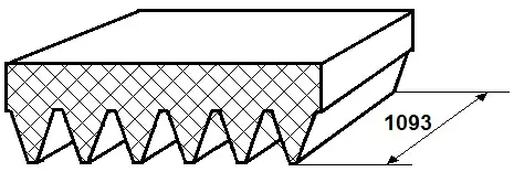 Keilrippenriemen FEBEST 88128-6L1093 Bild Keilrippenriemen FEBEST 88128-6L1093
