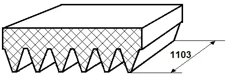 Keilrippenriemen FEBEST 88128-6L1103 Bild Keilrippenriemen FEBEST 88128-6L1103