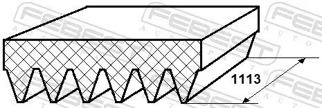 Keilrippenriemen FEBEST 88128-6L1113 Bild Keilrippenriemen FEBEST 88128-6L1113