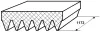 Keilrippenriemen FEBEST 88128-6L1173 Bild Keilrippenriemen FEBEST 88128-6L1173