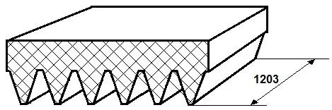 Keilrippenriemen FEBEST 88128-6L1203 Bild Keilrippenriemen FEBEST 88128-6L1203