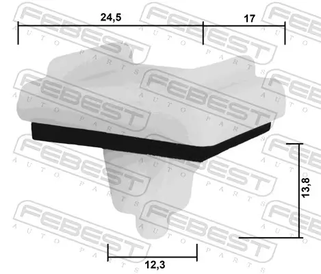 Clip, Zier-/Schutzleiste FEBEST 88570-012 Bild Clip, Zier-/Schutzleiste FEBEST 88570-012