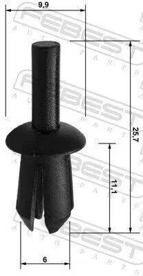 Halteclip, Unterbodenverkleidung FEBEST 88570-019 Bild Halteclip, Unterbodenverkleidung FEBEST 88570-019