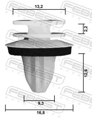Halteclip, Türverkleidung FEBEST 88570-028 Bild Halteclip, Türverkleidung FEBEST 88570-028