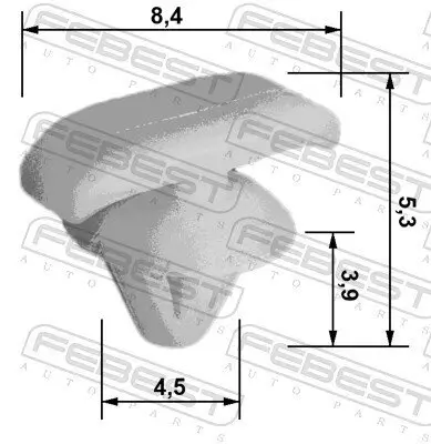 Clip, Zier-/Schutzleiste FEBEST 88570-035 Bild Clip, Zier-/Schutzleiste FEBEST 88570-035