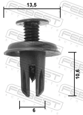 Clip, Zier-/Schutzleiste FEBEST 88570-041 Bild Clip, Zier-/Schutzleiste FEBEST 88570-041