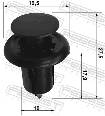 Clip, Stoßfänger FEBEST 88570-043 Bild Clip, Stoßfänger FEBEST 88570-043
